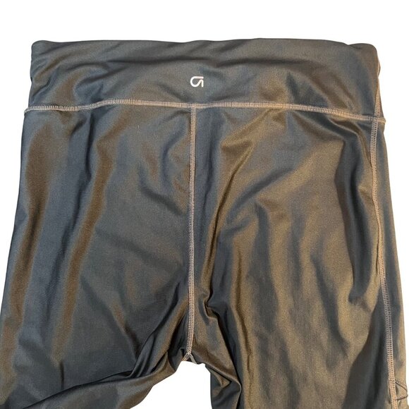 GapFit Womens Black Moto Leggings With Rouching Knees Size L - Picture 8 of 11